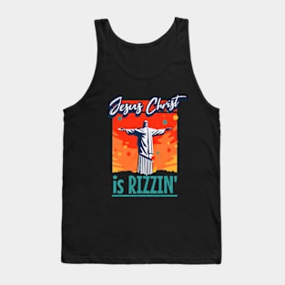 Rizz Master Jesus Christ is Rizzin' Funny Easter 2024 Tee He is Rizzin' Tank Top